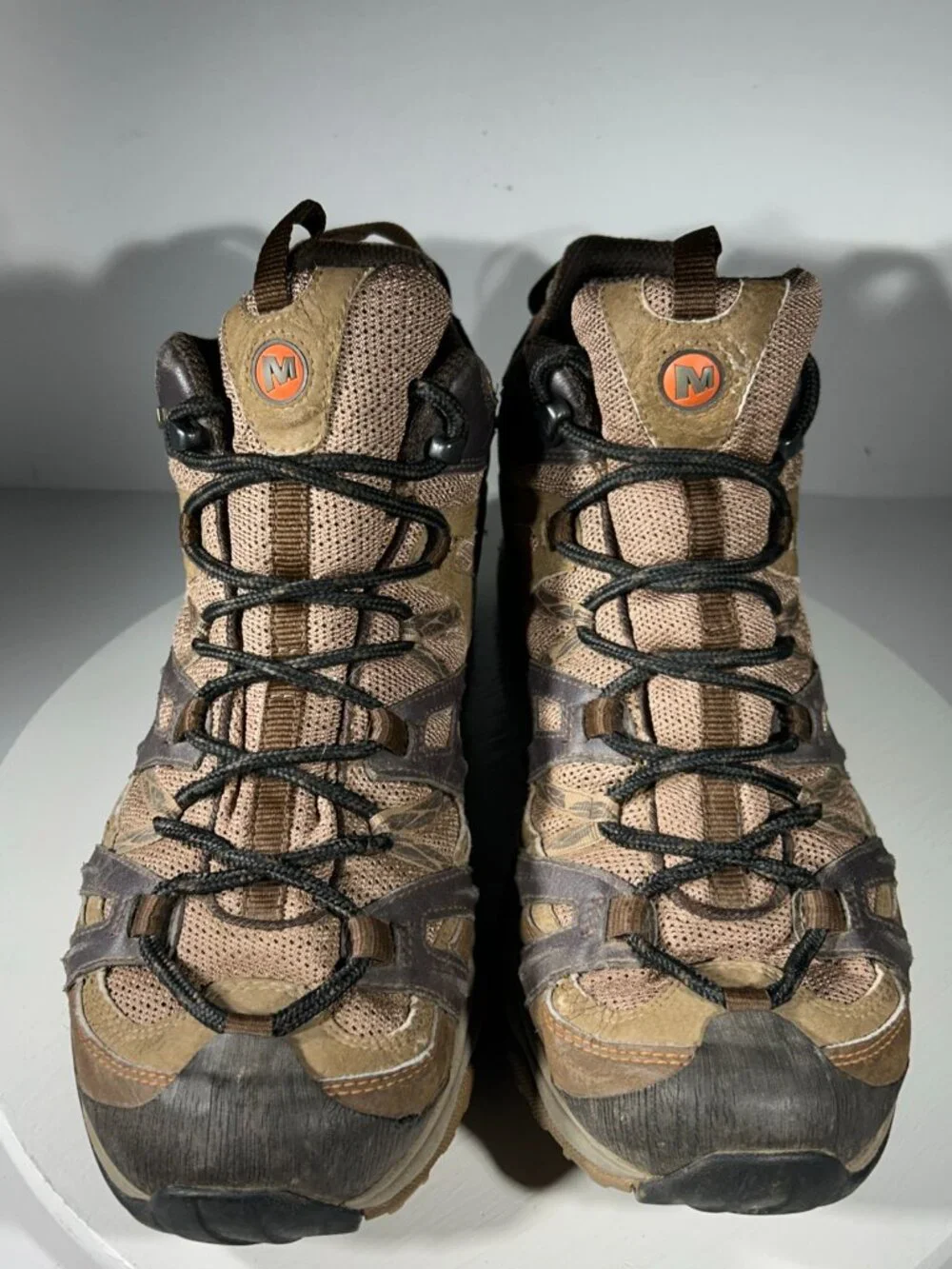 Merrell Pantheon Mens Hiking Boots Size 11 Mid Waterproof Brown Trail Sneakers